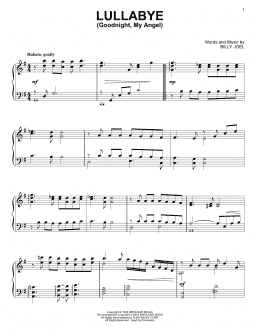 page one of Lullabye (Goodnight, My Angel) (Piano Solo)