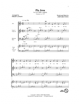page one of Pie Jesu (SATB Choir)