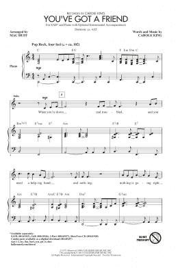 page one of You've Got A Friend (arr. Mac Huff) (SAB Choir)