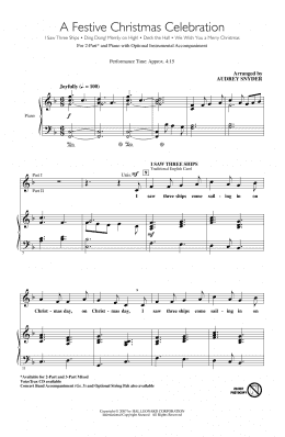 page one of A Festive Christmas Celebration (2-Part Choir)
