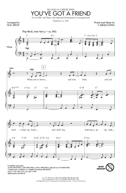 page one of You've Got A Friend (arr. Mac Huff) (SATB Choir)