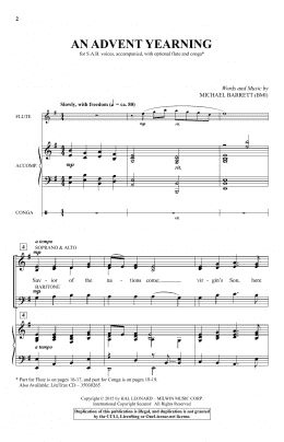 page one of An Advent Yearning (SAB Choir)