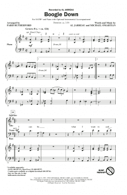 page one of Boogie Down (SATB Choir)