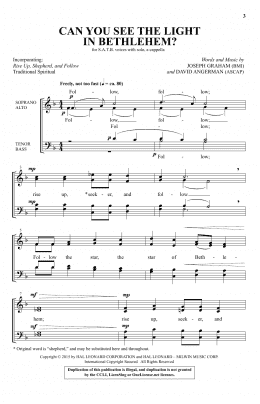 page one of Can You See The Light In Bethlehem? (SATB Choir)