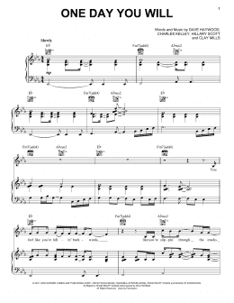 page one of One Day You Will (Piano, Vocal & Guitar Chords (Right-Hand Melody))