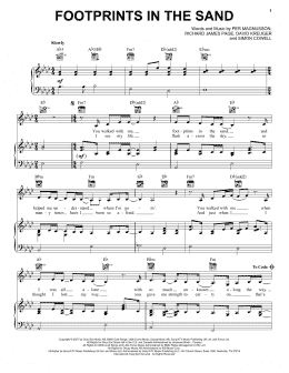page one of Footprints In The Sand (Piano, Vocal & Guitar Chords (Right-Hand Melody))