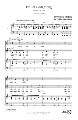 page one of I've Got A Song To Sing (2-Part Choir)