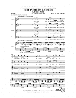 page one of Four Piedmont Choruses (SATB Choir)