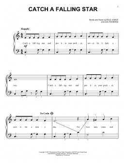 page one of Catch A Falling Star (Very Easy Piano)