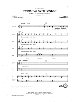 page one of Swimming Over London (from Swimming Over London) (SATB Choir)