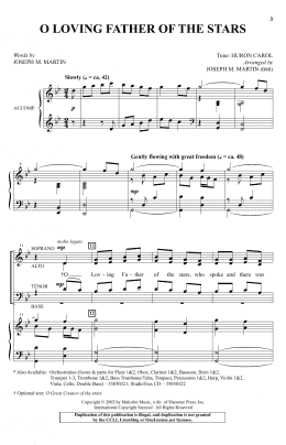 page one of O Loving Father Of The Stars (SATB Choir)