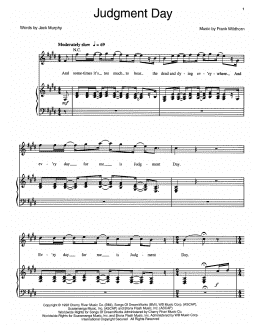 page one of Judgment Day (Piano, Vocal & Guitar Chords (Right-Hand Melody))