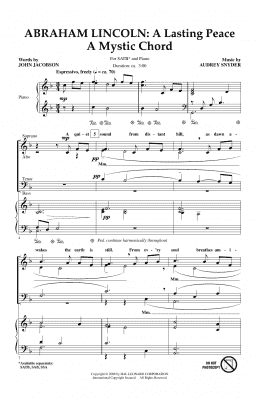 page one of Abraham Lincoln: A Lasting Peace (SATB Choir)