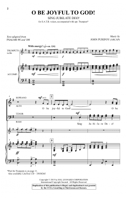 page one of O Be Joyful To God! (Sing Jubilate Deo!) (SATB Choir)