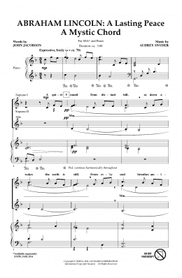 page one of Abraham Lincoln: A Lasting Peace (SSA Choir)