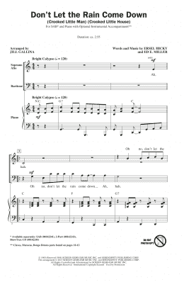 page one of Don't Let The Rain Come Down (Crooked Little Man) (Crooked Little House) (SAB Choir)
