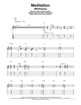 page one of Meditation (Meditacao) (Guitar Tab (Single Guitar))