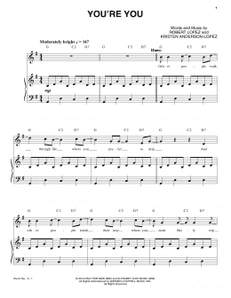 page one of You're You (Piano & Vocal)