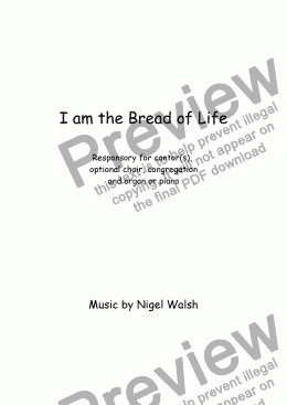 page one of I am the Bread of Life