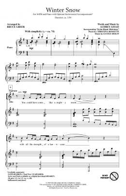 page one of Winter Snow (SATB Choir)