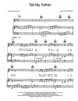 page one of Tell My Father (Piano, Vocal & Guitar Chords (Right-Hand Melody))