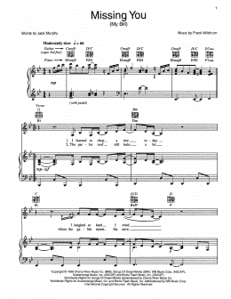 page one of Missing You (My Bill) (Piano, Vocal & Guitar Chords (Right-Hand Melody))