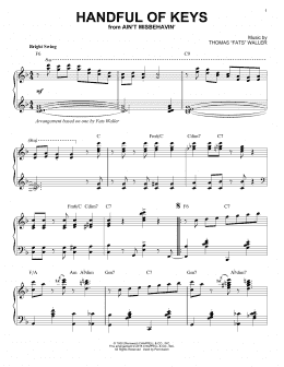 page one of Handful Of Keys [Stride version] (arr. Brent Edstrom) (Piano Solo)