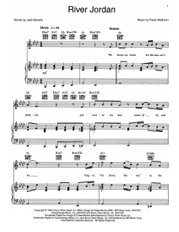 page one of River Jordan (Piano, Vocal & Guitar Chords (Right-Hand Melody))