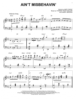 page one of Ain't Misbehavin' [Stride version] (arr. Brent Edstrom) (Piano Solo)