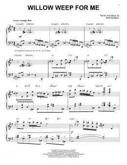 page one of Willow Weep For Me [Stride version] (arr. Brent Edstrom) (Piano Solo)