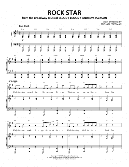 page one of Rock Star (Piano & Vocal)
