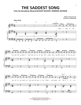 page one of The Saddest Song (Piano & Vocal)