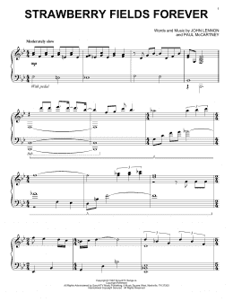 page one of Strawberry Fields Forever (Piano Solo)