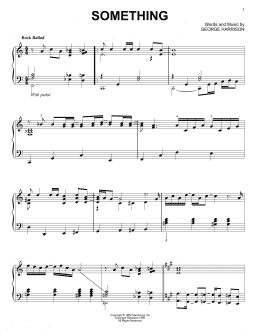 page one of Something (Piano Solo)