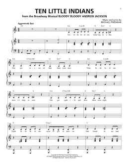 page one of Ten Little Indians (Piano & Vocal)