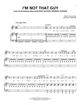 page one of I'm Not That Guy (Piano & Vocal)