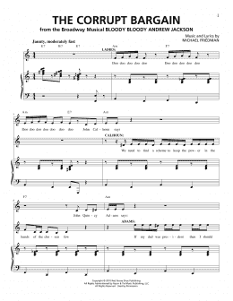 page one of The Corrupt Bargain (Piano & Vocal)