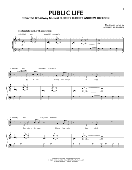page one of Public Life (Piano & Vocal)