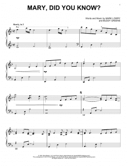 page one of Mary, Did You Know? (Piano Solo)