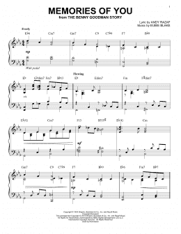 page one of Memories Of You [Stride version] (arr. Brent Edstrom) (Piano Solo)