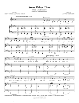 page one of Some Other Time (from On the Town) (Piano & Vocal)