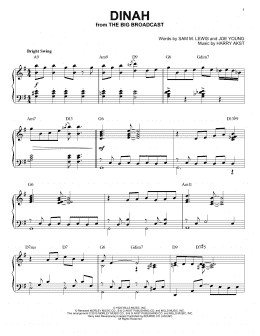 page one of Dinah [Stride version] (arr. Brent Edstrom) (Piano Solo)