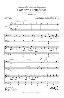 page one of How Firm a Foundation (SATB Choir)