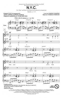 page one of N.Y.C. (2-Part Choir)