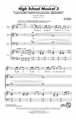 page one of High School Musical 3 (Choral Medley) (SATB Choir)