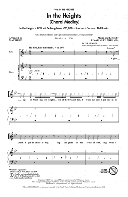 page one of In The Heights (Choral Medley) (arr. Mac Huff) (2-Part Choir)