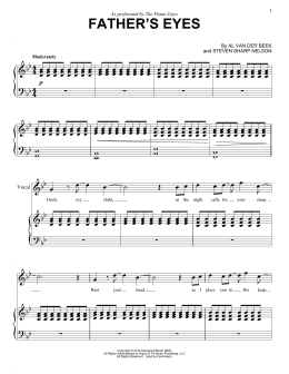 page one of Father's Eyes (Piano Solo)