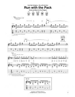 page one of Run With The Pack (Guitar Tab)