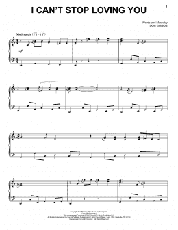 page one of I Can't Stop Loving You (Piano Solo)