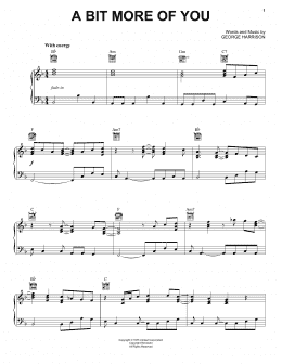 page one of A Bit More Of You (Piano Solo)